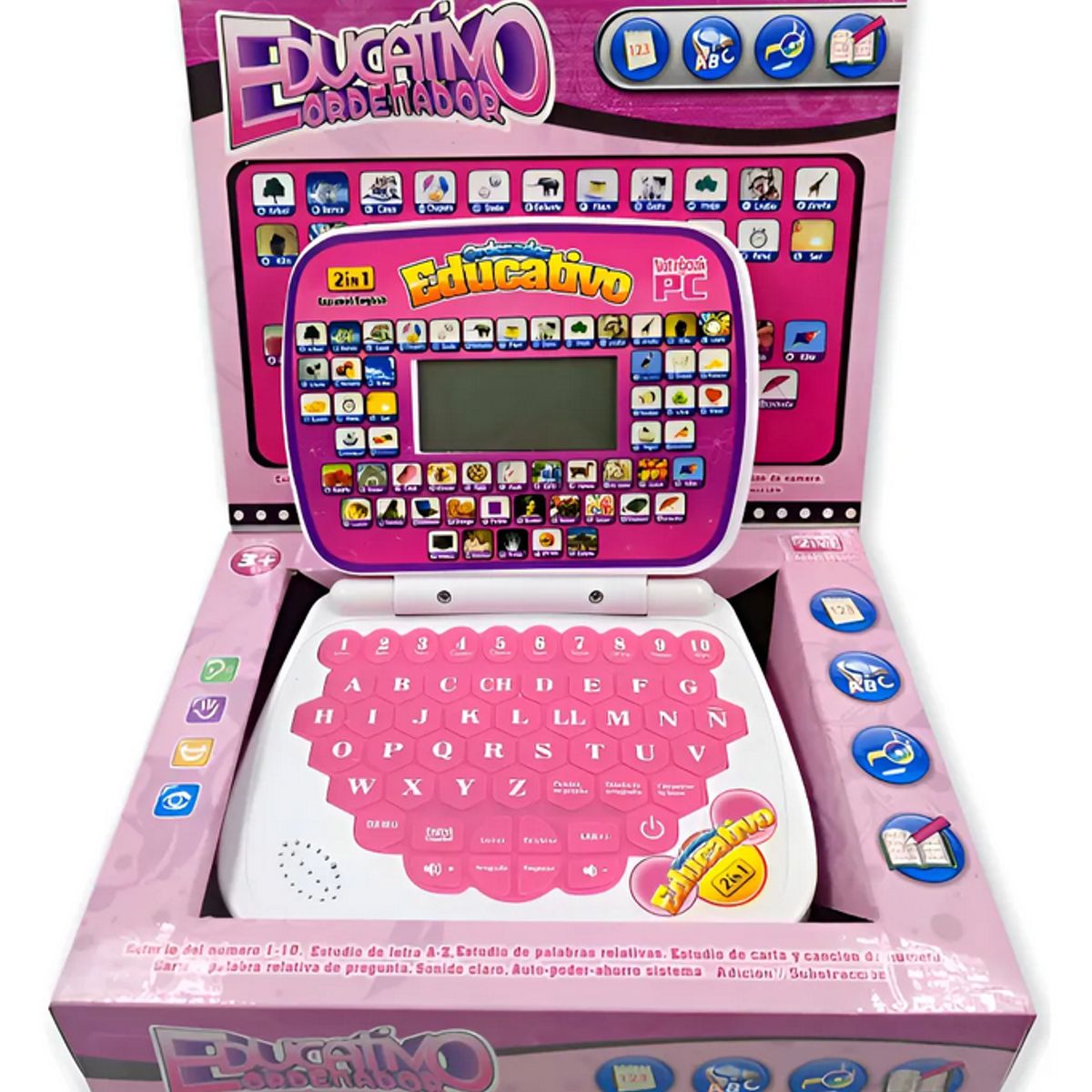 GENERICO - Mini Computador De Juguete Ordenador Educativo Rosa