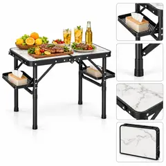 EVERSO - Mesa Plegable 62x41x53cm Tipo Maleta Portatil Camping Jardin