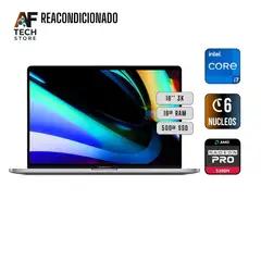 APPLE - MacBook Pro 16″ 2019 i7-9750H Radeon 5300M 16GB/500GB Reacondicionado Profesional