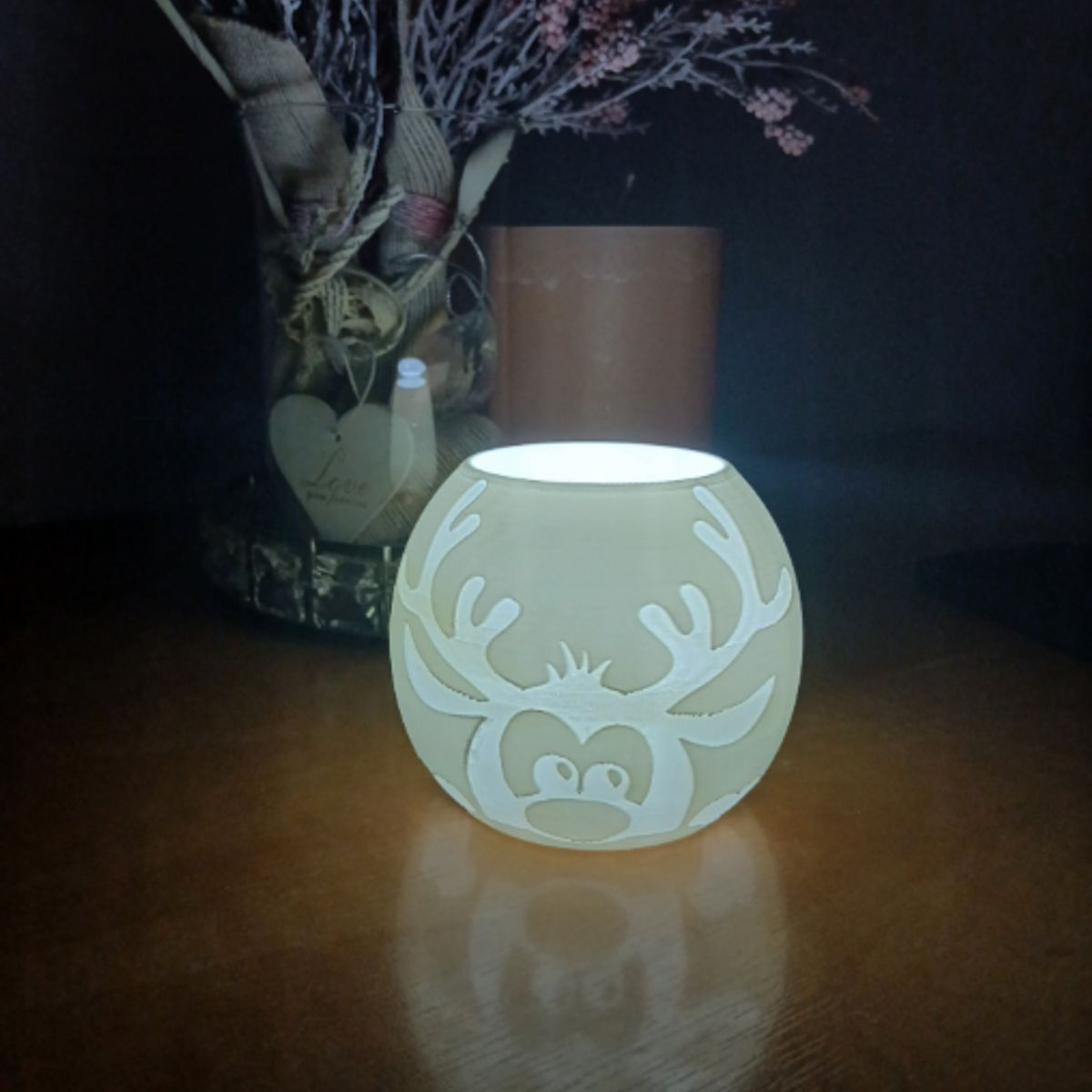 GENERICO - Portavelas LED Reno Adorable