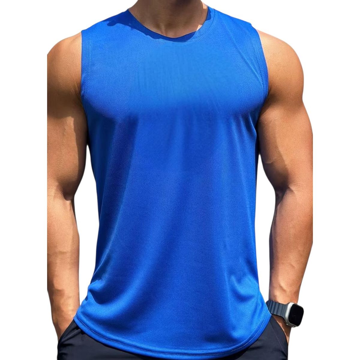 BLUE MOUNTAIN - Musculosa Dry Fit Deportiva Transpirable Secado Rapido Hombre