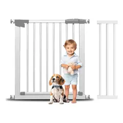 EVERSO - Reja De Seguridad Escalera Puerta Ajustable Bebés Y Mascotas