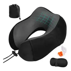 EVERSO - Cómodo Almohada De Viaje Espuma De Memoria Cojín Para Cuello