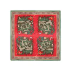 GENERICO - Servilletas navideñas de papel 33x33cm 16pcs