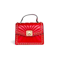 GENERICO - Cartera Mujer Cadenas Ecocuero Con Correa Ajustable Bandolera