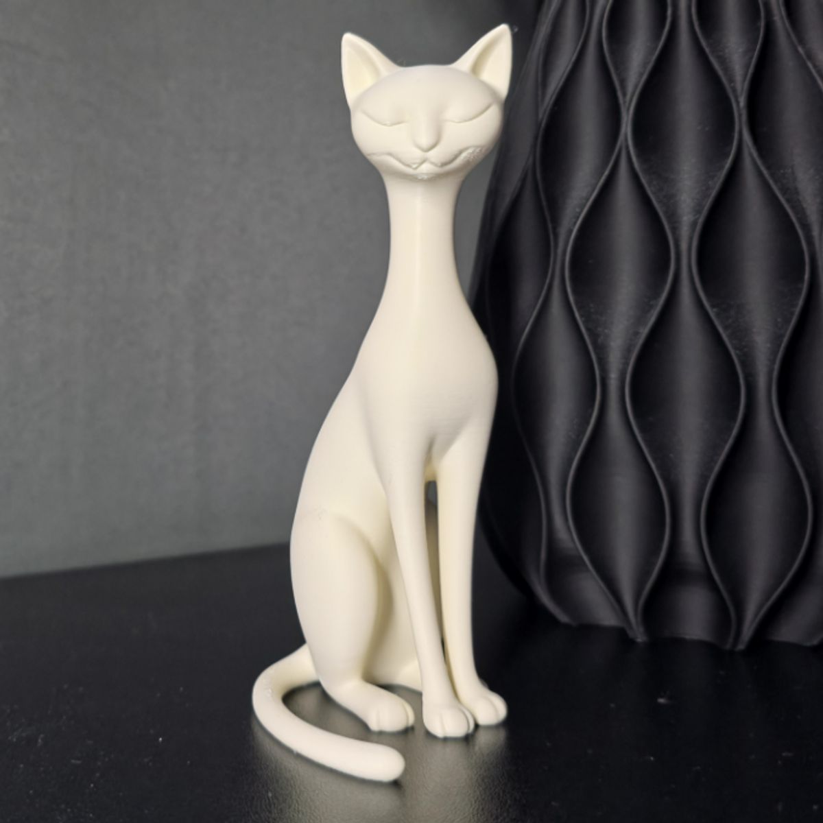 GENERICO - Figura Decoración- Escultura Gato Sereno