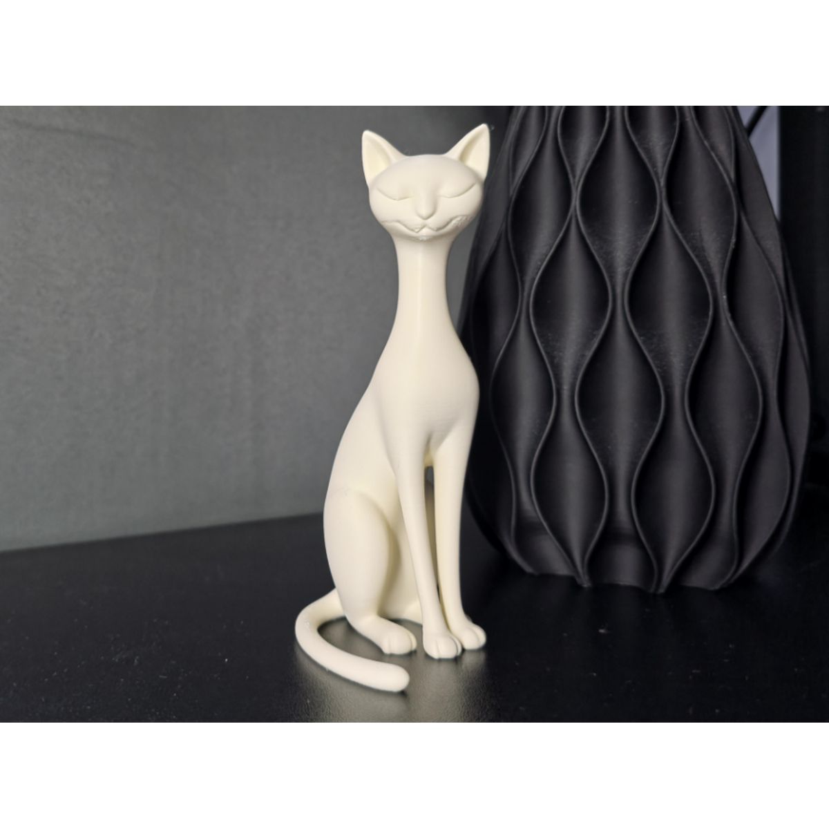 GENERICO - Figura Decoración- Escultura Gato Sereno
