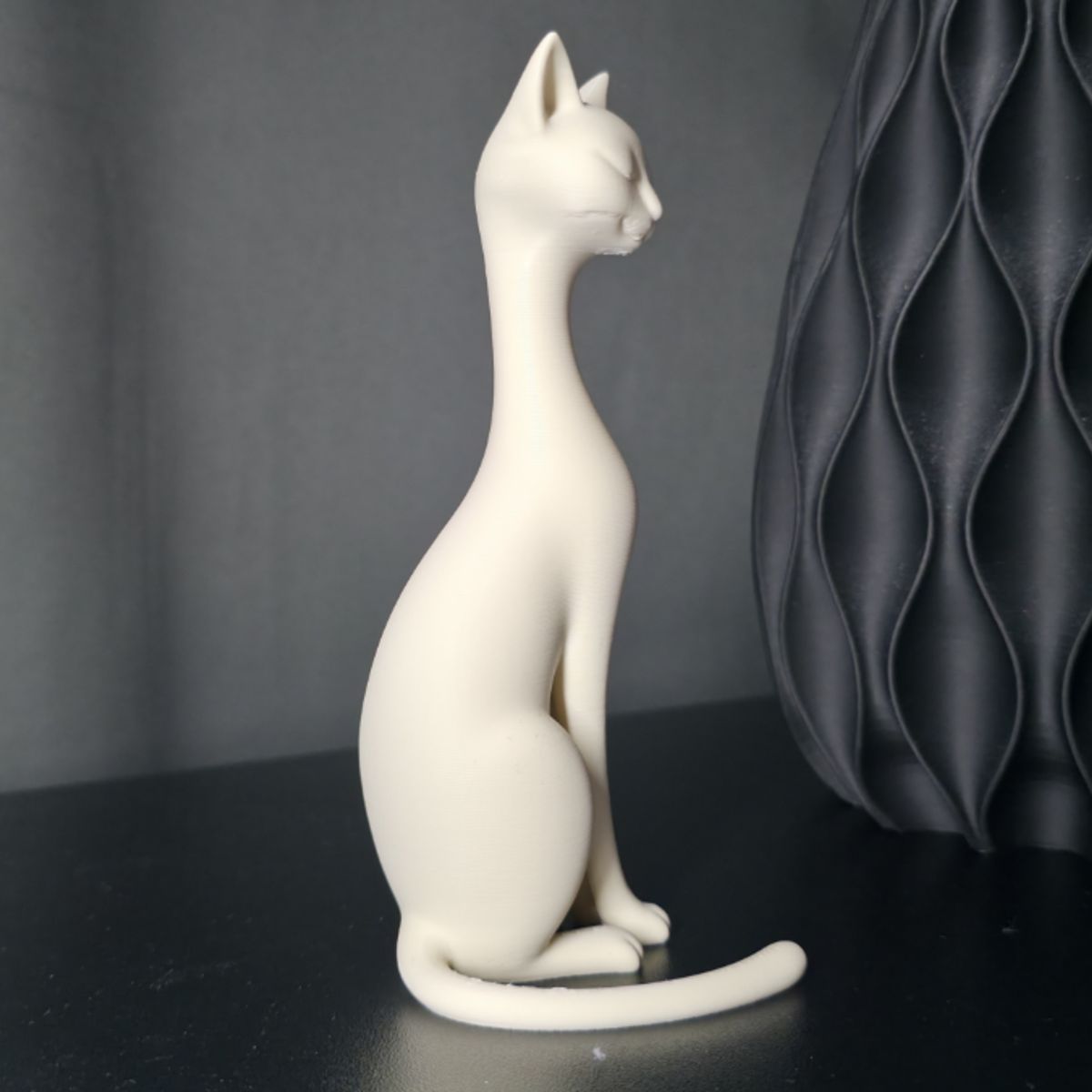 GENERICO - Figura Decoración- Escultura Gato Sereno