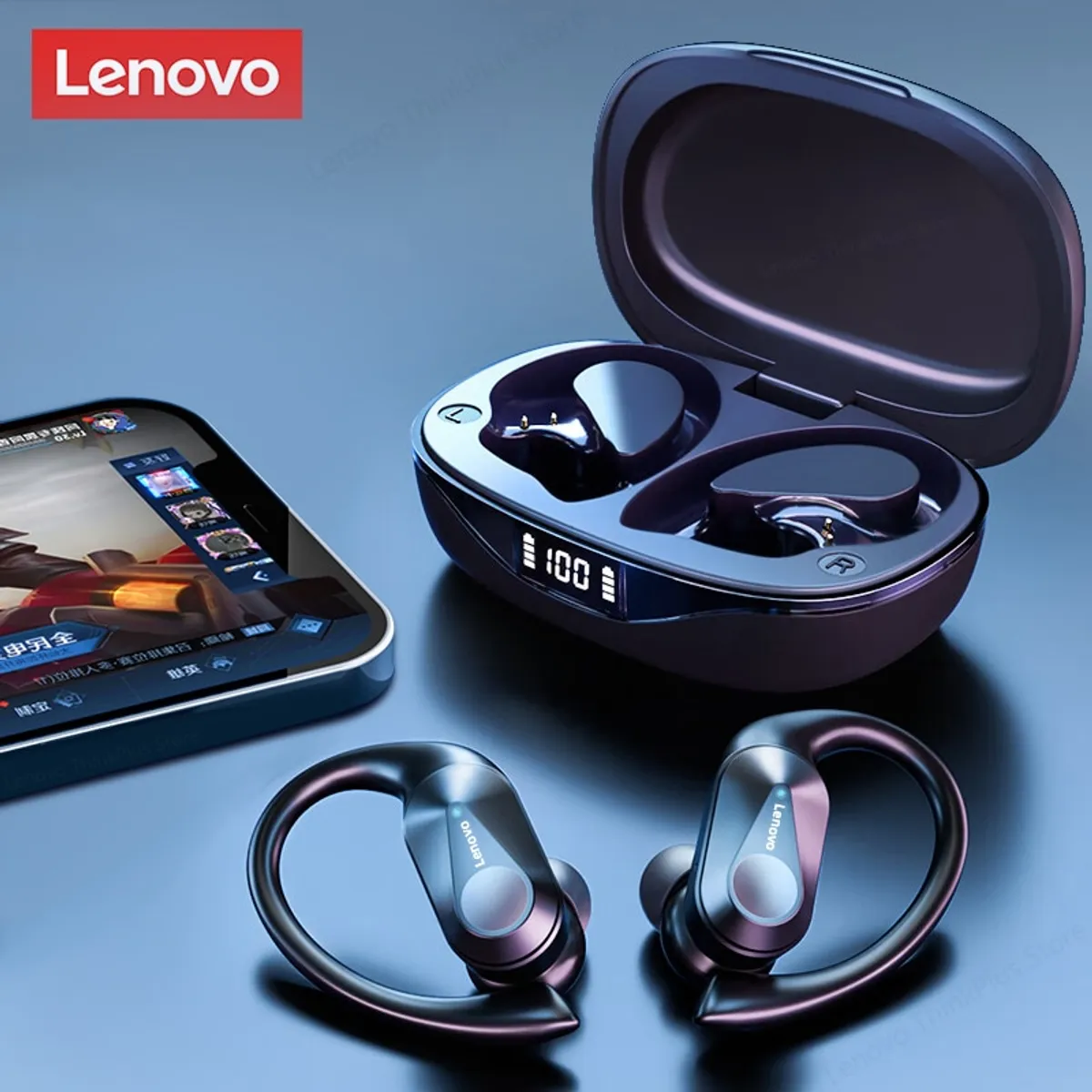 LENOVO - Audifonos Bluetooth Lenovo LP75 - Negro