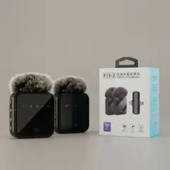 LINE - Pack 2 Micrófonos Inalámbrico 3 En 1 Para Celular iPhone Android Profesional Lavalier