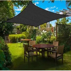 GENERICO - MALLAS SOMBREADORA TOLDO VELA RECTANGULAR COLOR NEGRO