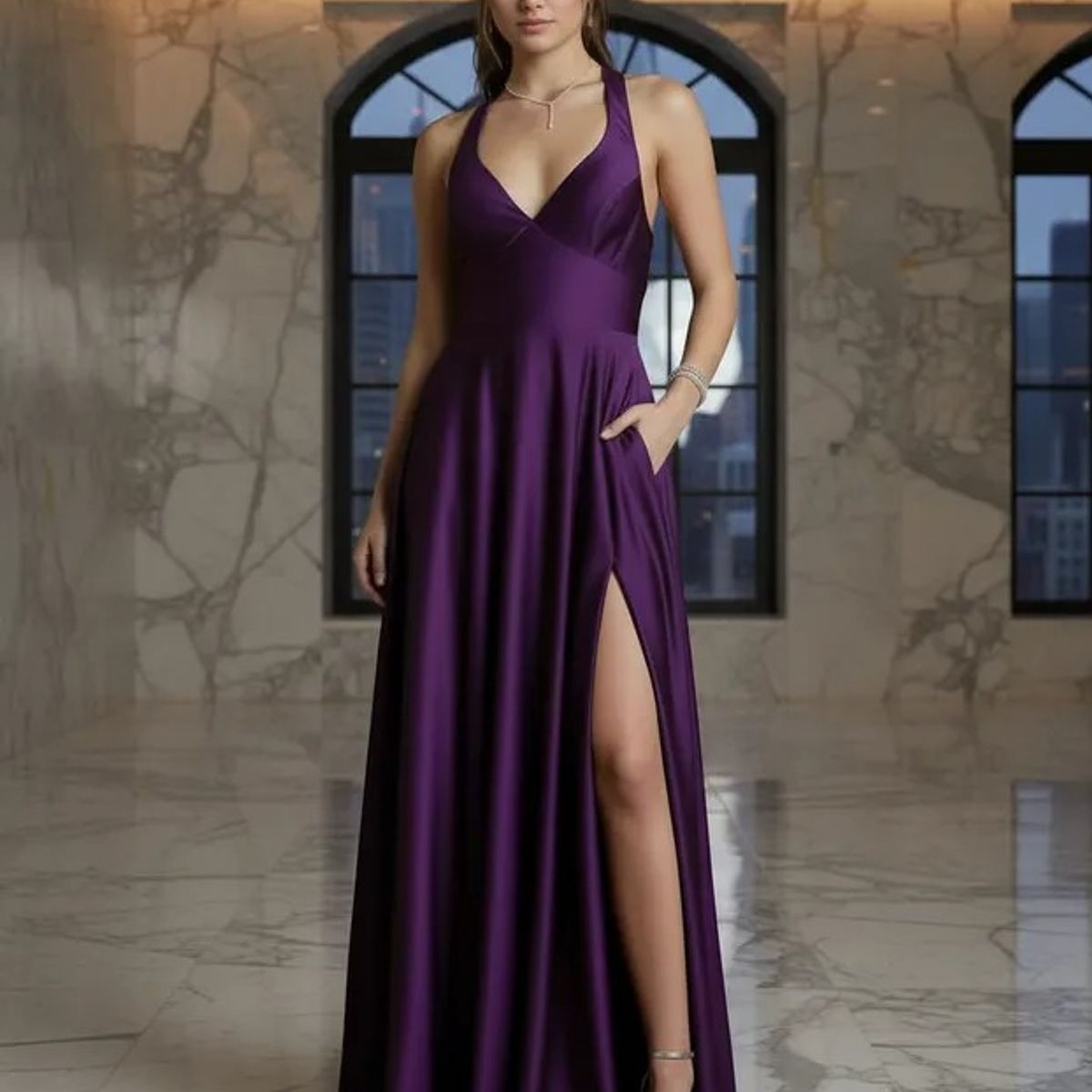 LUNA - VESTIDO DE FIESTA AQUAMARINA