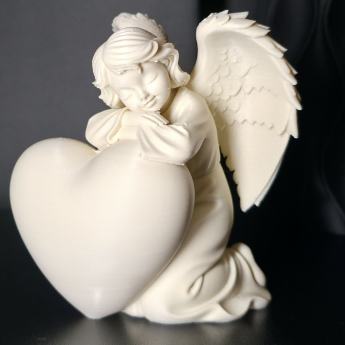 GENERICO - Figura Decoración- Escultura Ángel Corazón