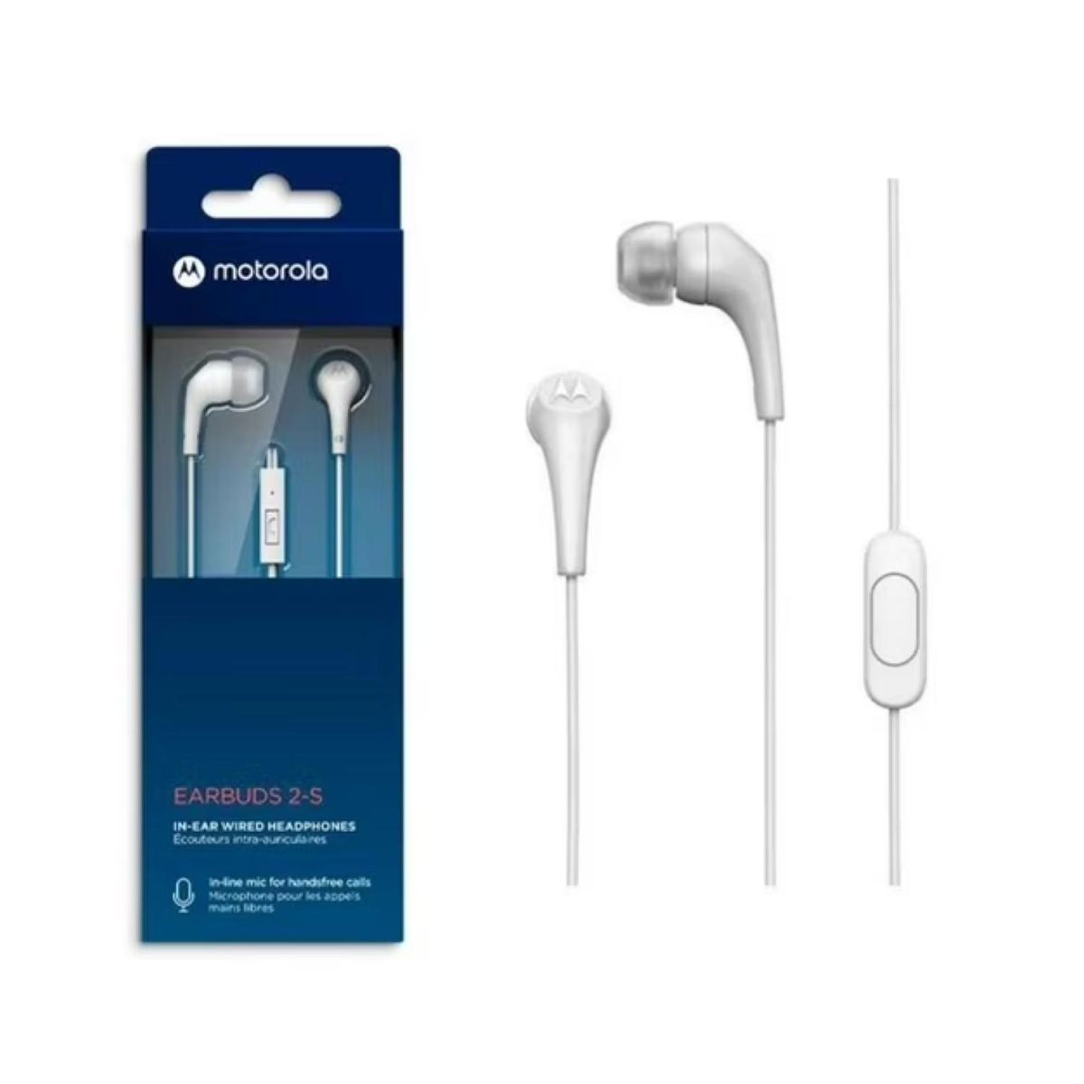 MOTOROLA - Audifono Manos Libres Jack 3.5 Blanco Earbuds 2 Motorola