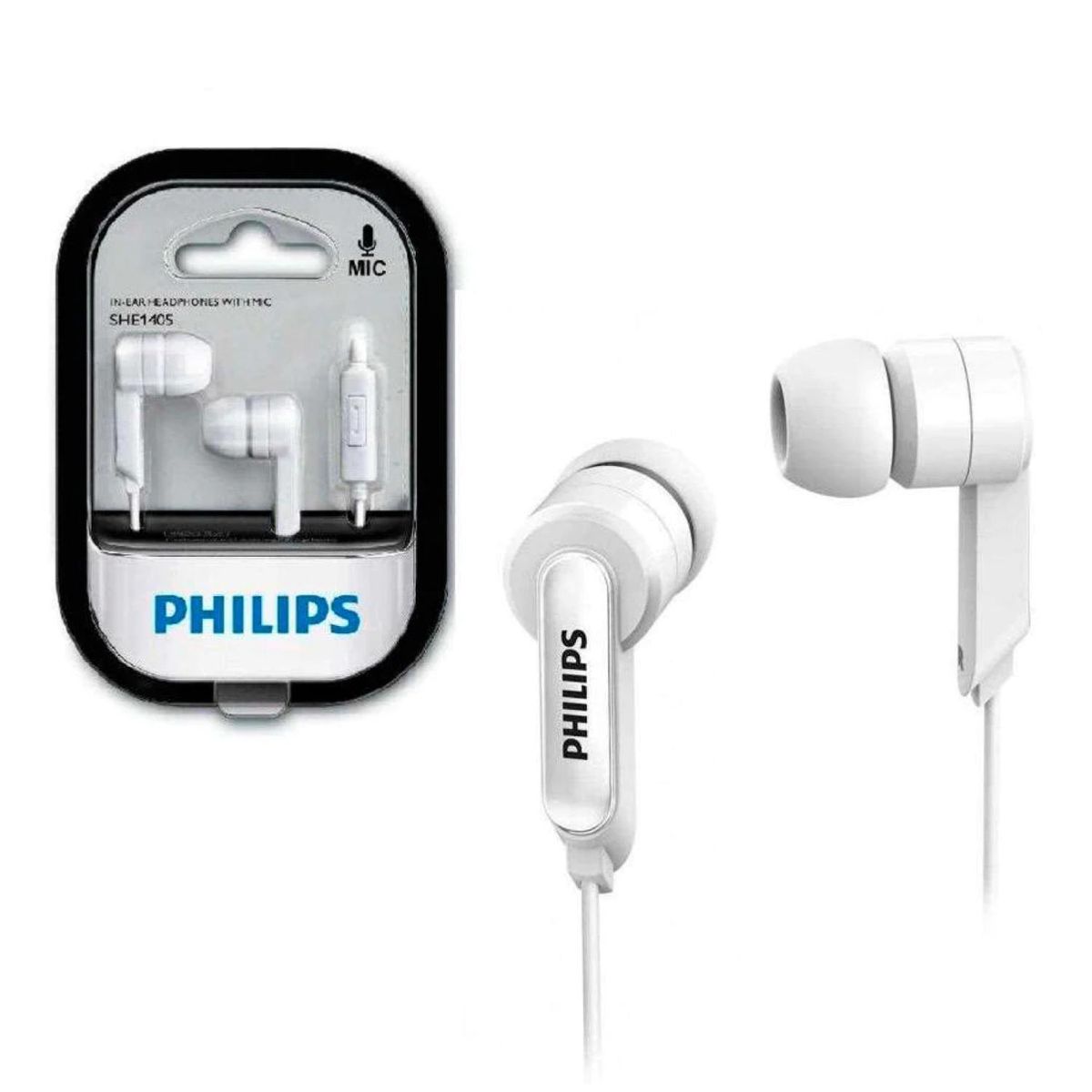 PHILIPS - Audifono Manos Libres Jack 3.5 Blanco SHE1405W Philips