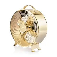 THOMAS - Ventilador 20 Cm Dorado Vintage 25W Bajo Consumo