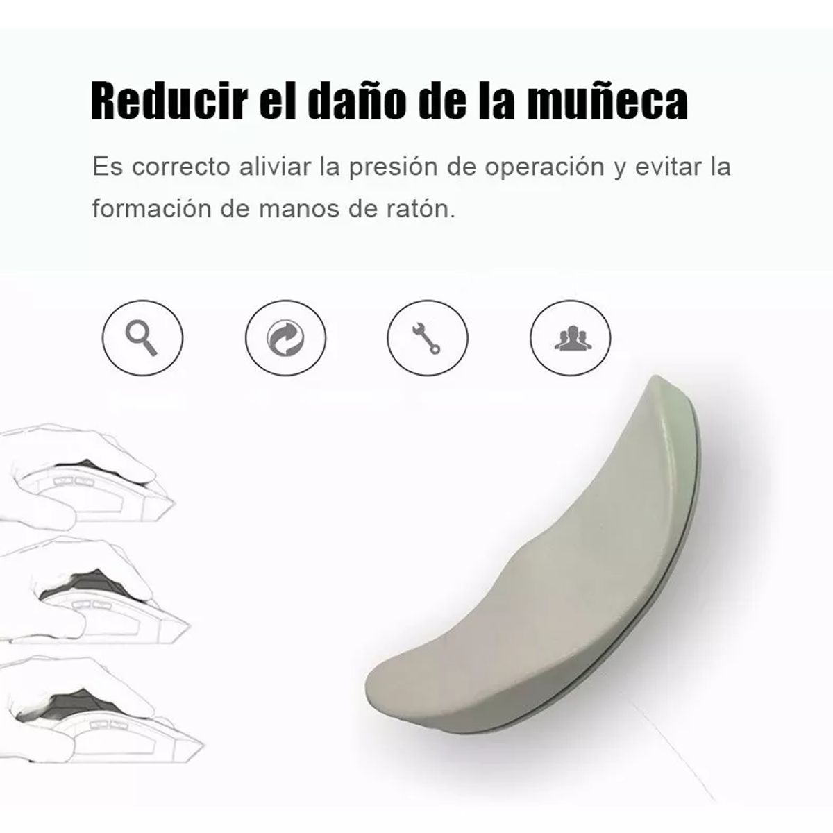 ATURE - Almohadilla Ergonómica Para Ratón Mouse Gel Silicona Gamer