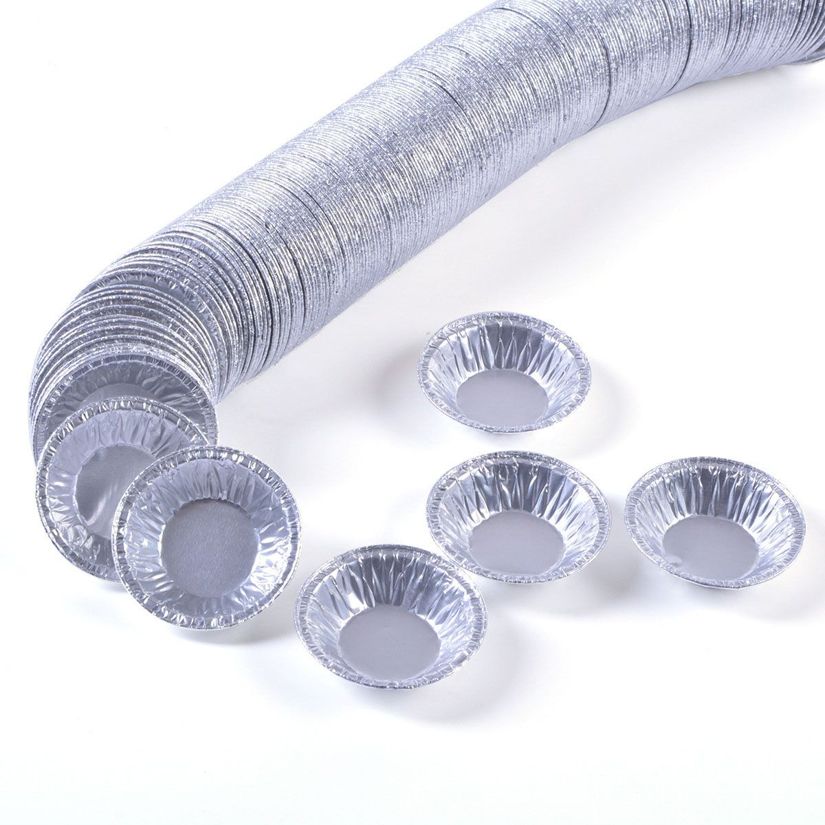 GENERAL - 100pcs Lata De Papel Tarta Molde Aluminum Foil Base