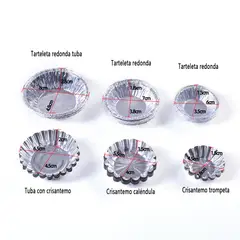 GENERAL - 100pcs Lata De Papel Tarta Molde Aluminum Foil Base