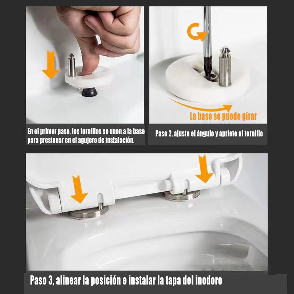 GENERAL - 4pcs Bisagras De Asiento Inodoro Tornillo Goma Expansible Qq Tuerca Rubber Expansion Screw