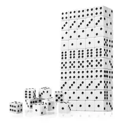 KUANGYE - Pack 50 Dados Blancos 12mm Esquina Redonda, Juego De Dados