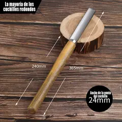 GENERAL - Cortador semicircular grande con mango de madera