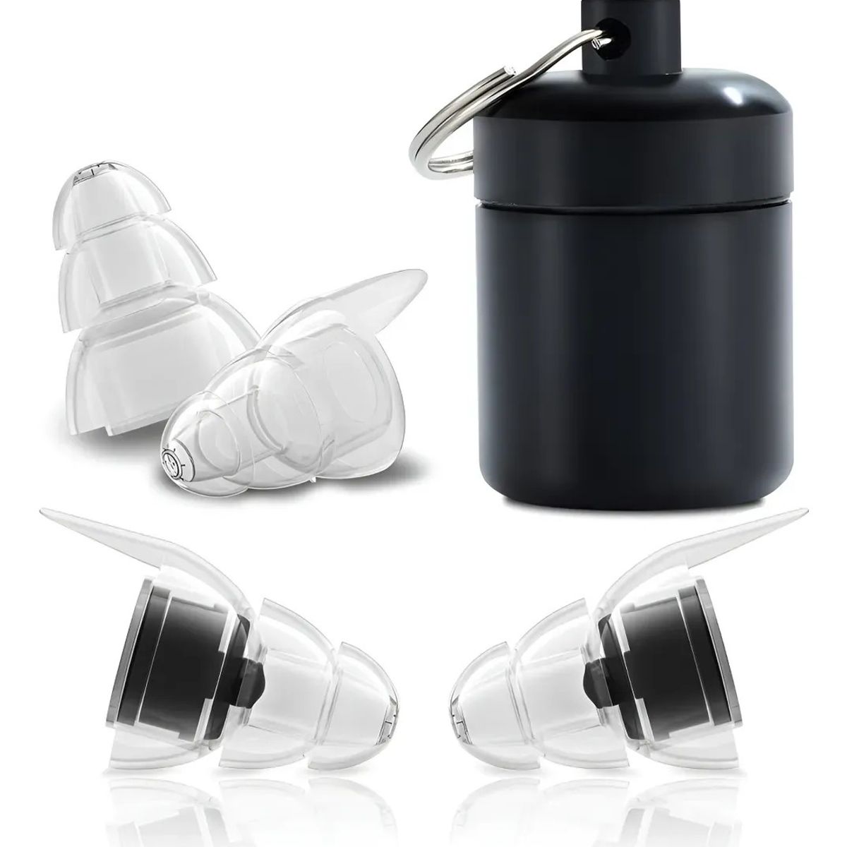 KUANGYE - 2par Tapones Protectores Auditivos Silicona Música Portatíl