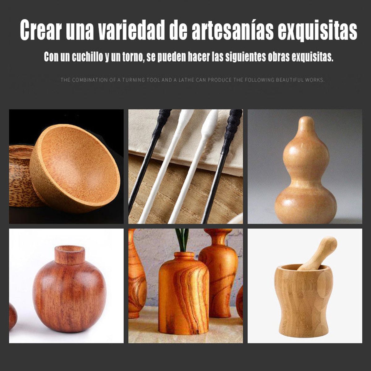 GENERAL - Mango de madera  Cuchilla de torneado