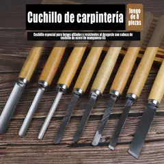 GENERAL - Mango de madera Herramienta de torneado con cabeza redonda media