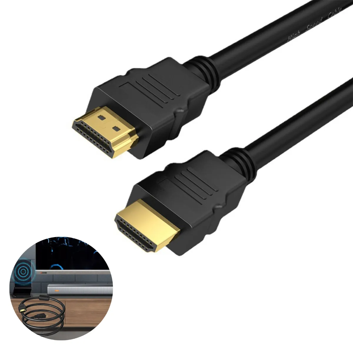 GENERICO - Cable HDMI 2.0 Ultra HD 4K, 5m - para PC y Monitor