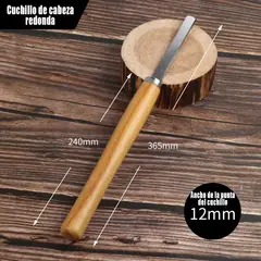 GENERAL - Mango de madera Torneador de cabeza redonda