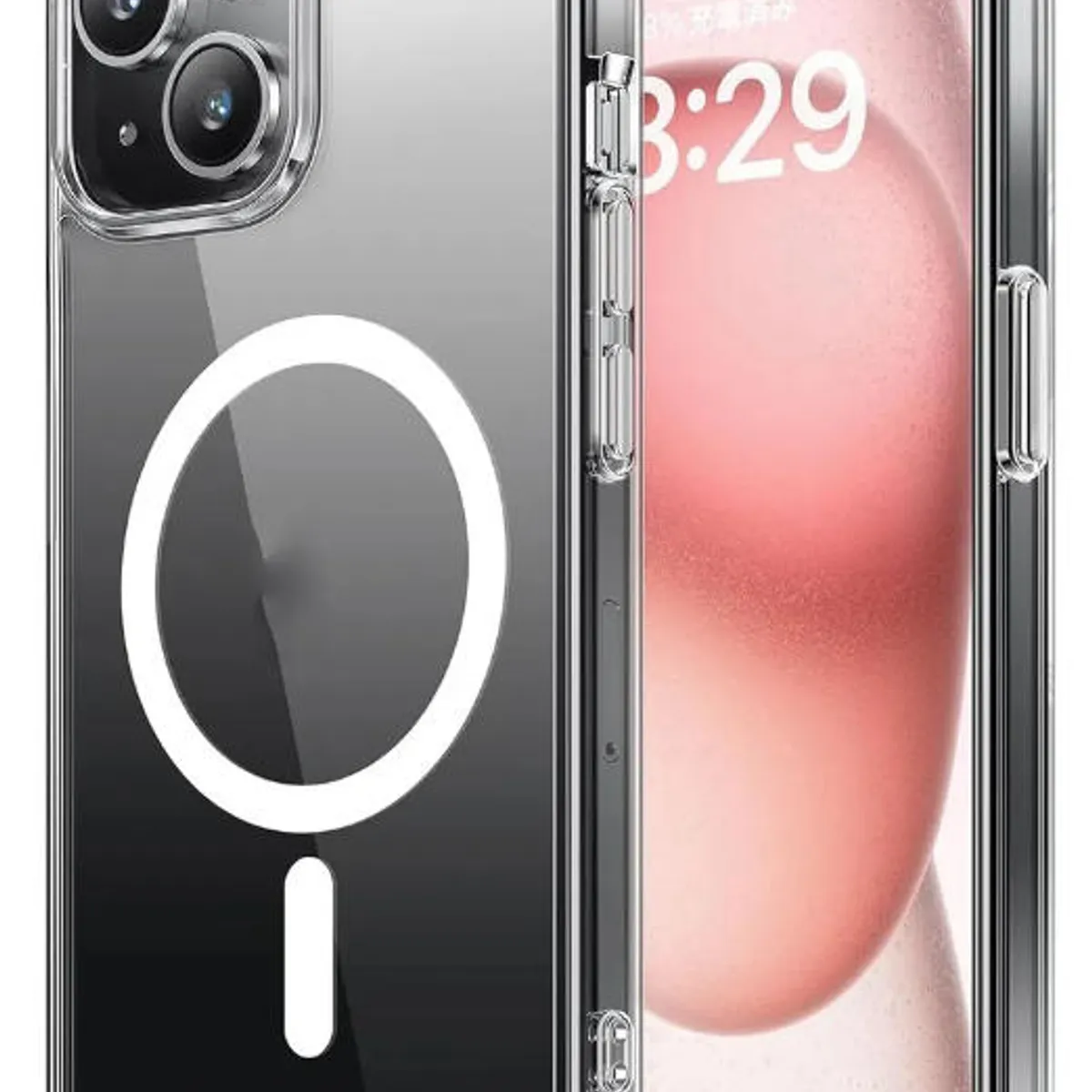 GENERICO - Funda Magnética Transparente para iPhone  Compatible con iPhone 15