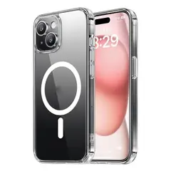 GENERICO - Funda Magnética Transparente para iPhone Compatible con iPhone 15