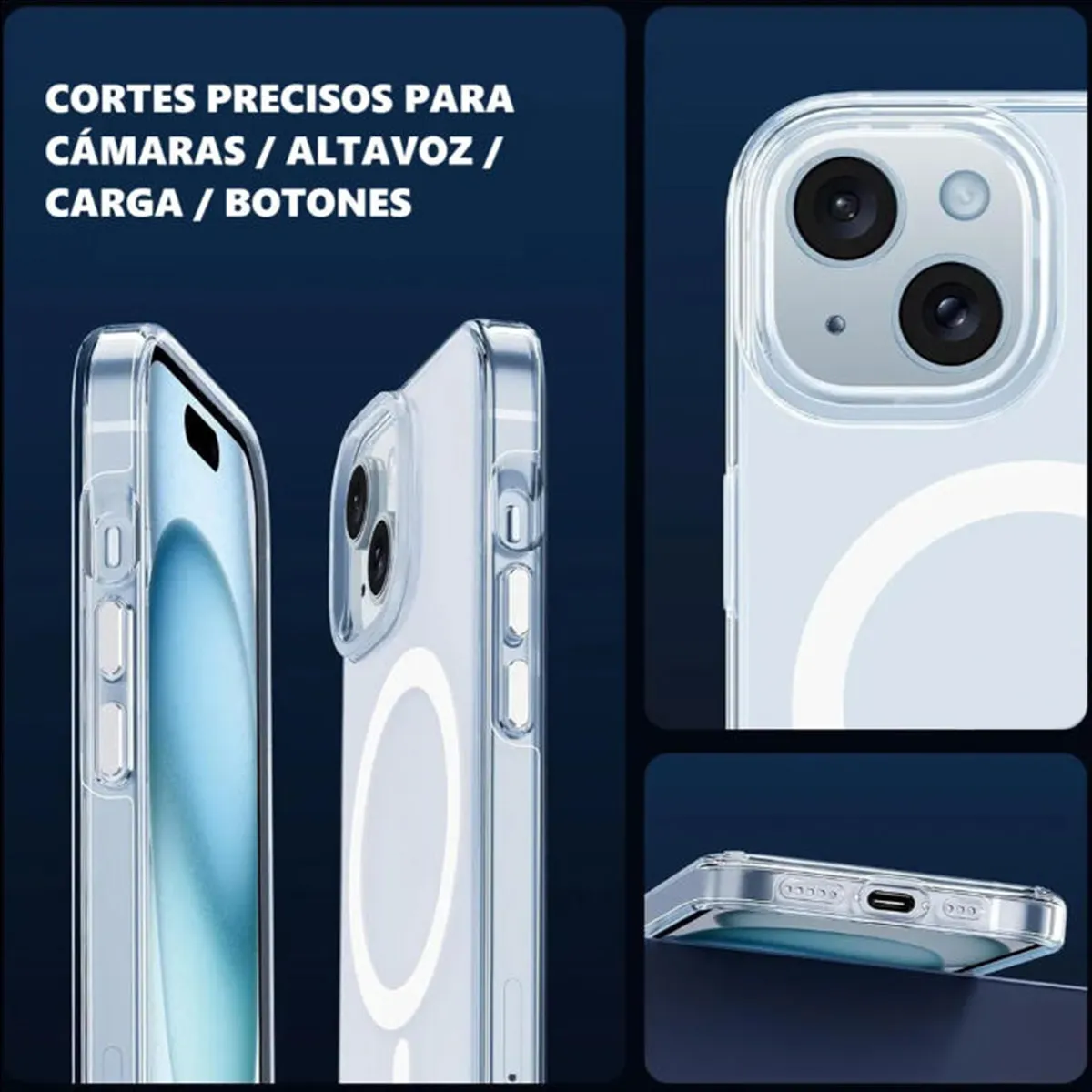 GENERICO - Funda Magnética Transparente para iPhone  Compatible con iPhone 16
