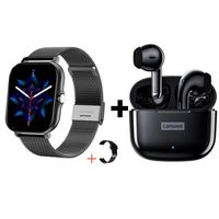Audífonos Bluetooth LP40 PRO y Reloj Inteligente Y13 - Negro Negro