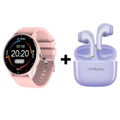 Lenovo Audífonos Bluetooth Lp40 Pro Y Reloj Inteligente Zl02