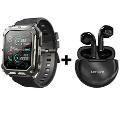 LENOVO - Audífonos Bluetooth HT38 y Reloj Inteligente C20 PRO