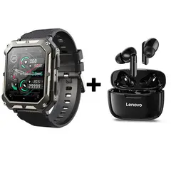 LENOVO - Audífonos Bluetooth XT90 y Reloj Inteligente C20 PRO