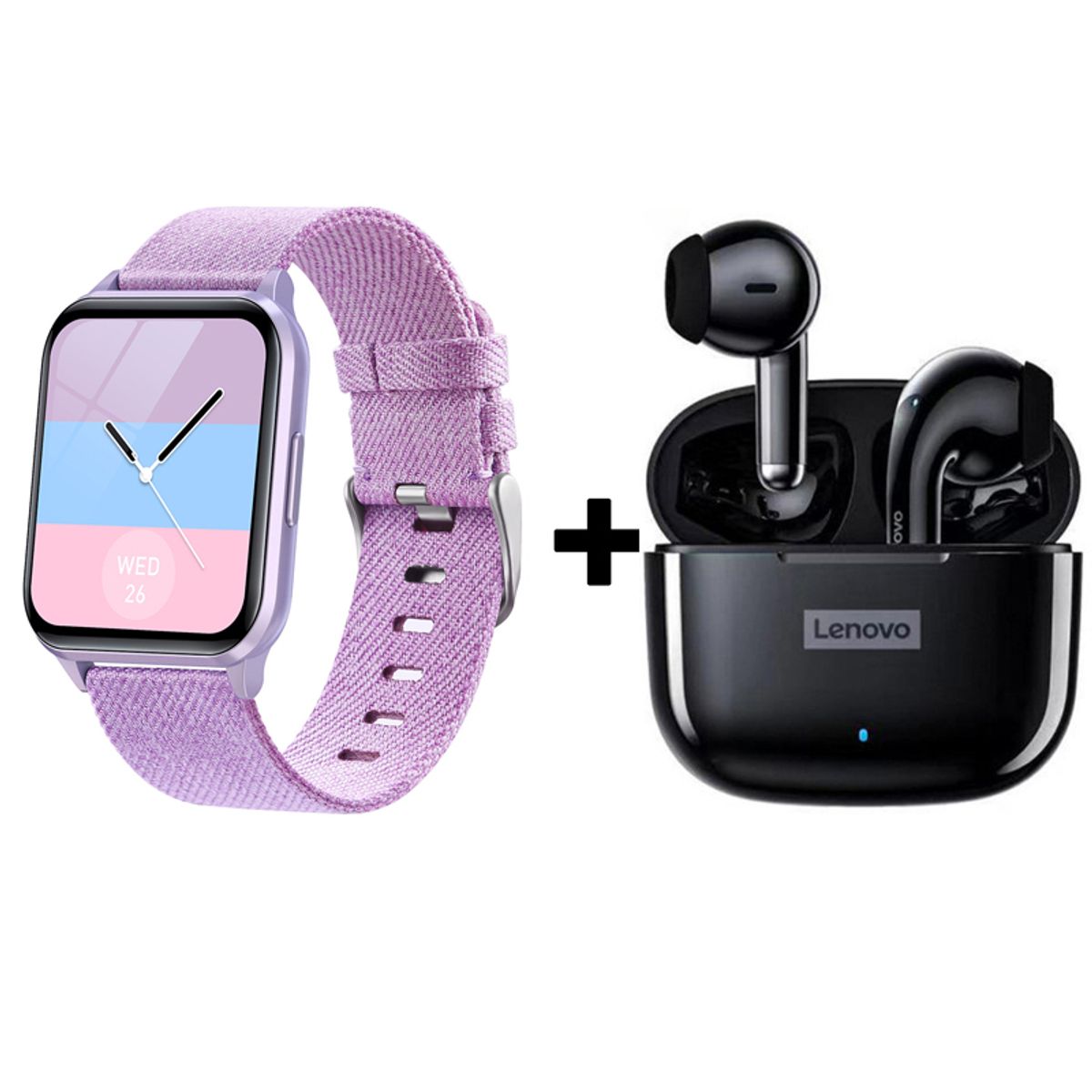 LENOVO - Audífonos Bluetooth Lenovo LP40 PRO y Reloj Inteligente Y79