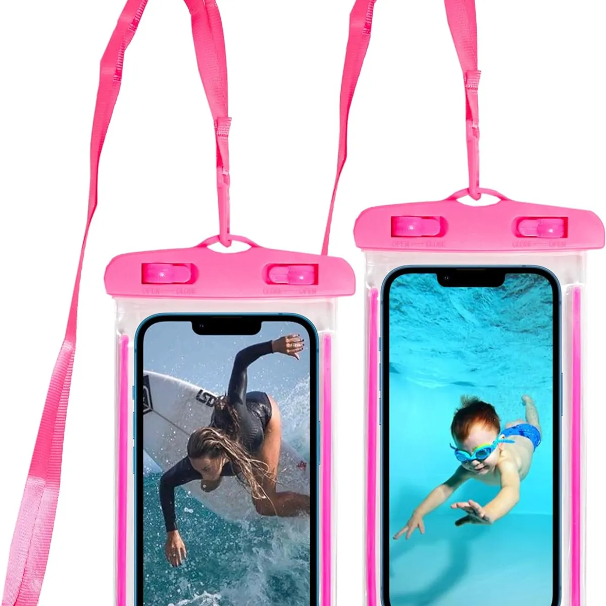 GENERICO - Pack de 2 Fundas Impermeables para Celular - Protector Antiagua