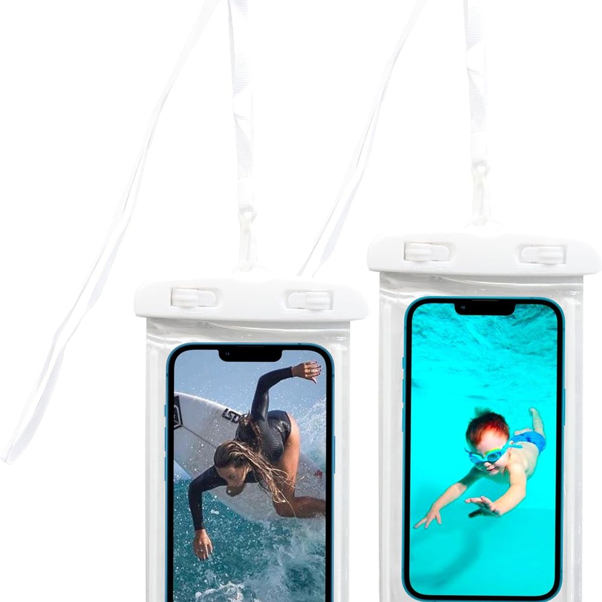 GENERICO - Pack de 2 Fundas Impermeables para Celular - Protector Antiagua