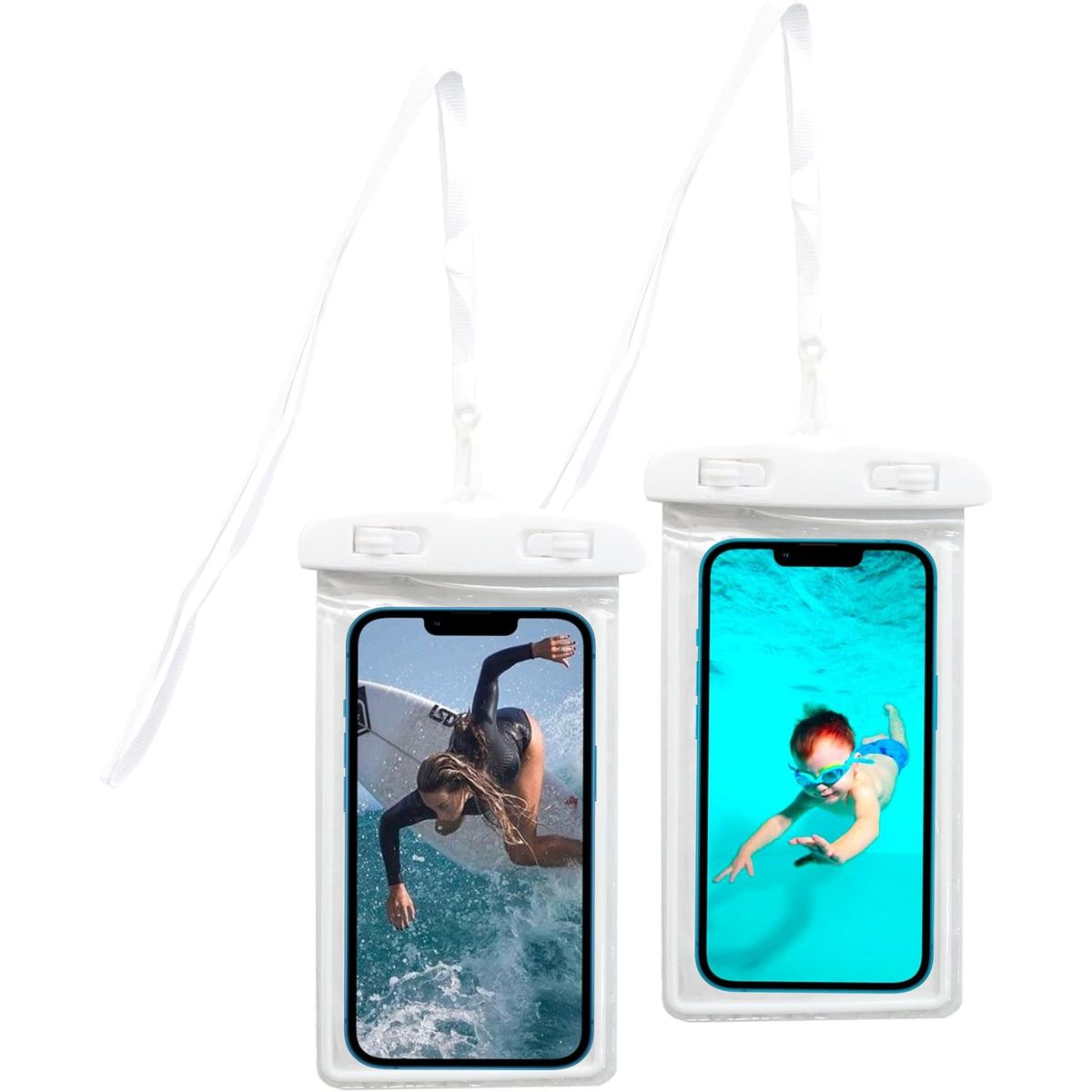 GENERICO - Pack de 2 Fundas Impermeables para Celular - Protector Antiagua