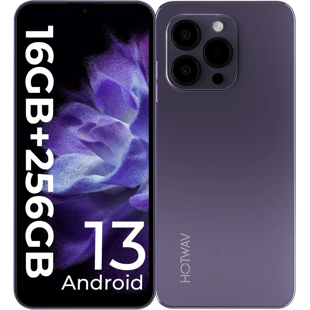 OUKITEL - HOTWAV Note 13 Pro Celular 16GB+256GB-Púrpura