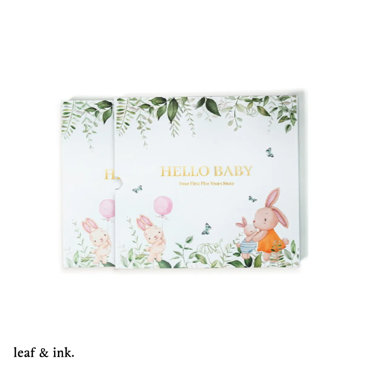 LEAF AND INK - Baby Book Libreta Libro Cuaderno Diario 54 hojas Leaf y Ink