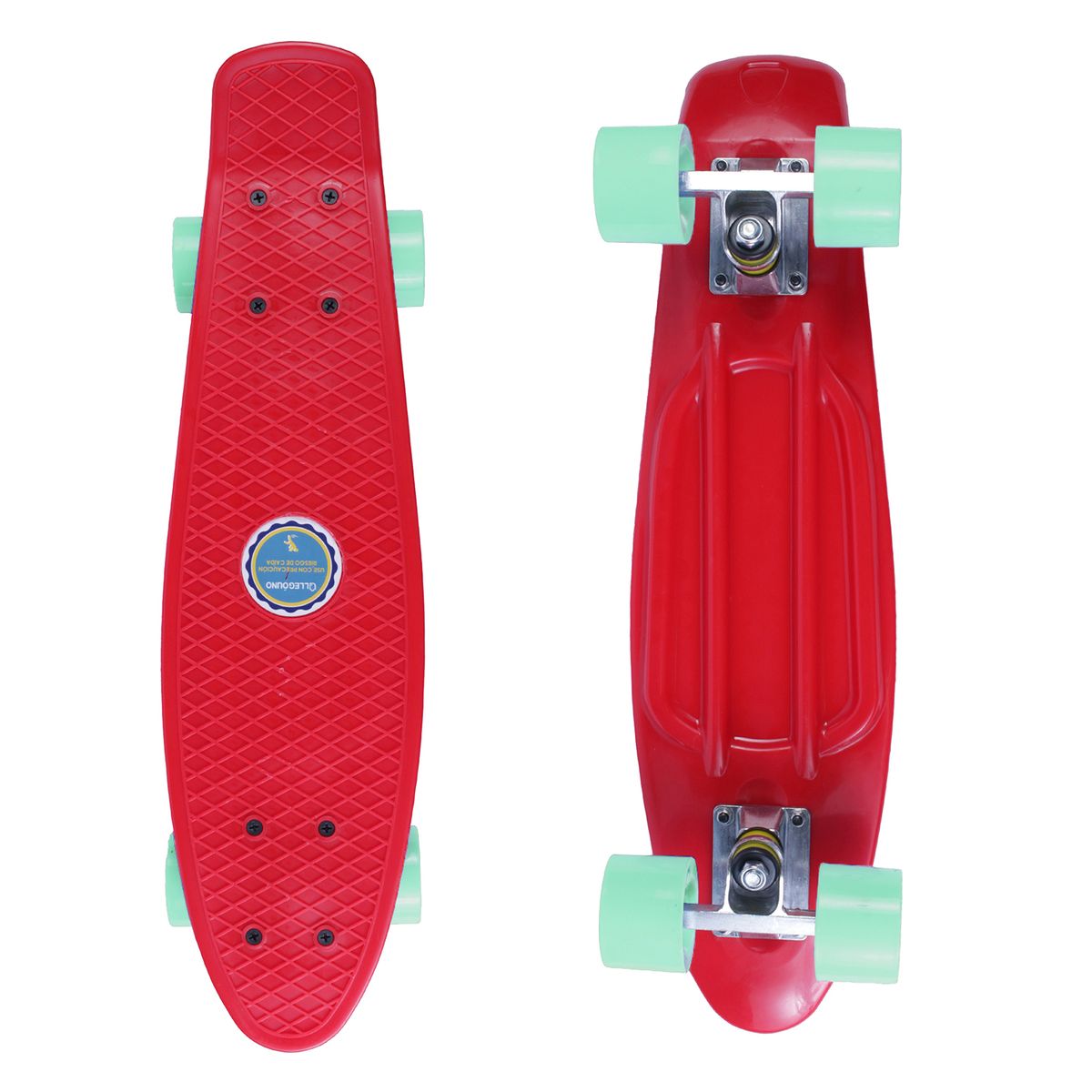 LLEGO UNO - Patineta Niños Rojo Aprendiaje Equilibrio Ruedas Silicona Menta