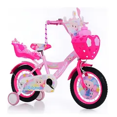 GENERICO - Bicicleta Aro 12 Infantil Rosa flores