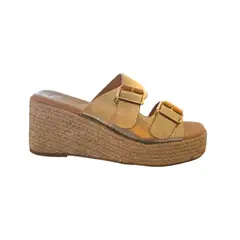 HERIEL - Sandalia Dorada Plataforma Mujer