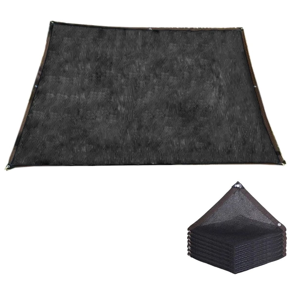 GENERICO - MALLAS SOMBREADORA TOLDO VELA RECTANGULAR COLOR NEGRO