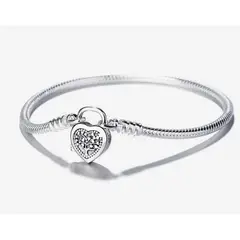 GENERICO - Pulsera de Plata 925 con Cerradura de Corazón y Árbol Familiar