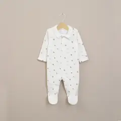 OPALINE - Oso Plush Bebé Niño Estampado Blanco